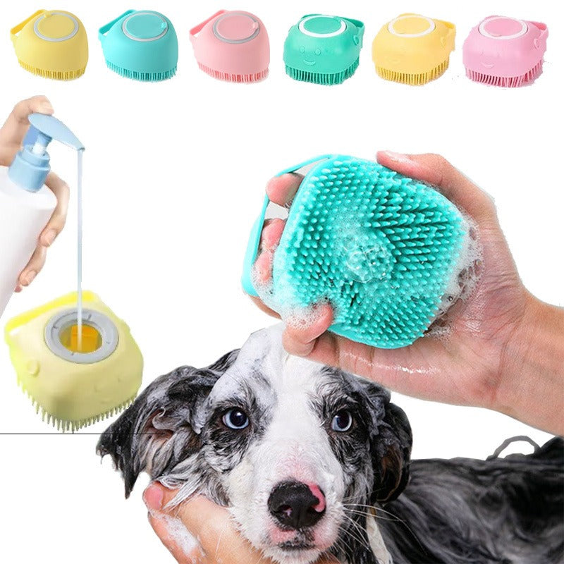 Silicone Pet Bathing Brush and Massage Glove