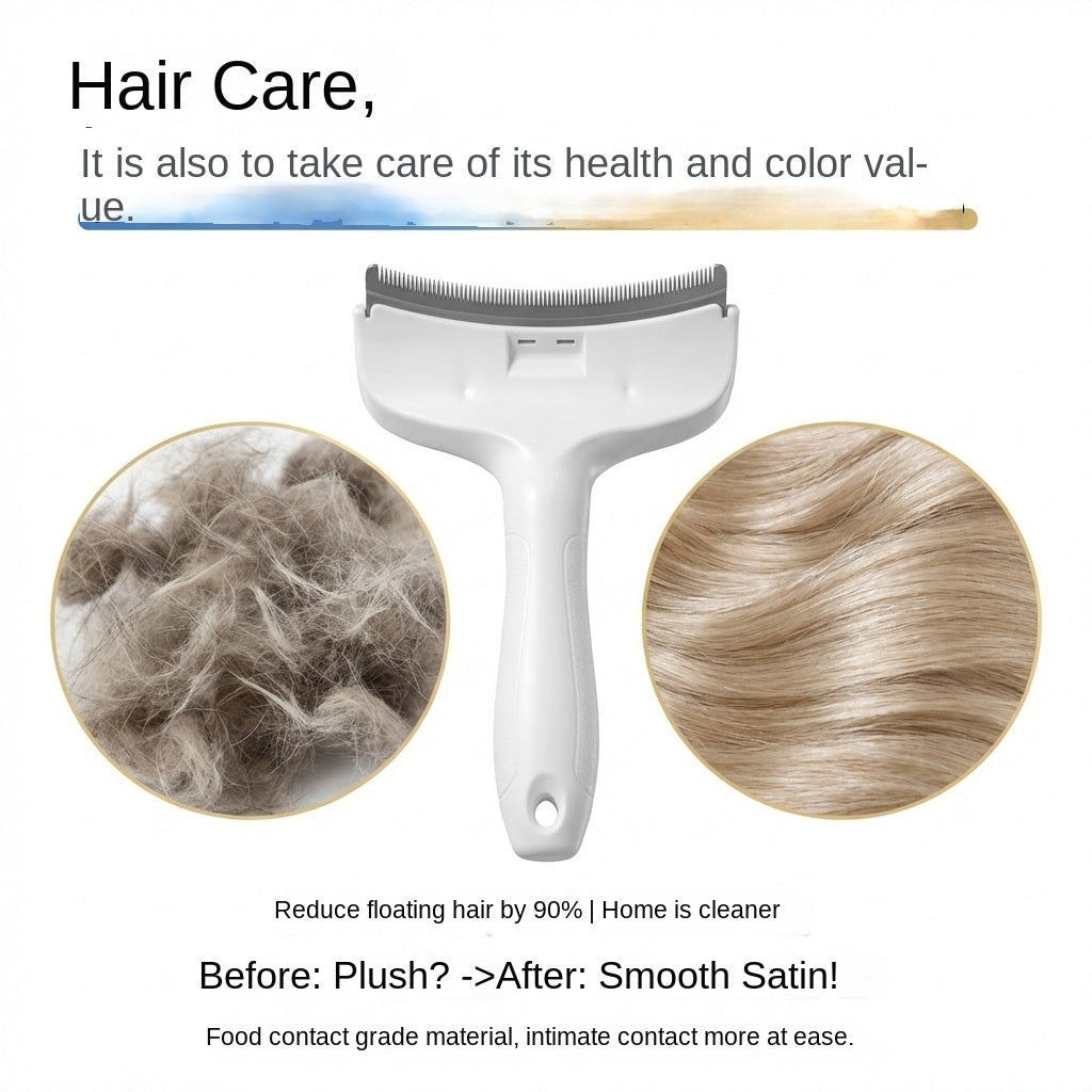 Cat Comb for Removing Loose Hair, Pet Grooming Tool for Long-Haired Cats, Undercoat Brush for Pets, Dog Hair Thinning Brush