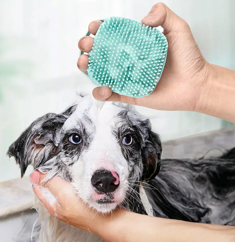 Silicone Pet Bathing Brush and Massage Glove