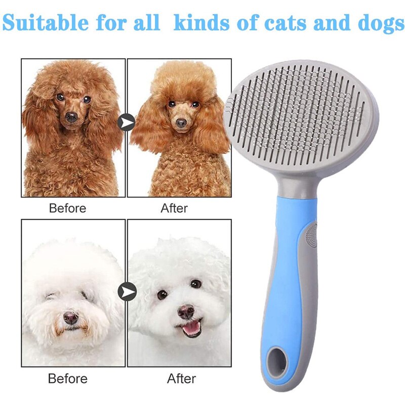 Pet Slicker Grooming Brush for Long Hair Dogs & Cats