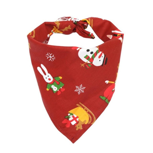 Holiday Dog Bandana Set, Polyester Triangle Scarf (5 Pack)