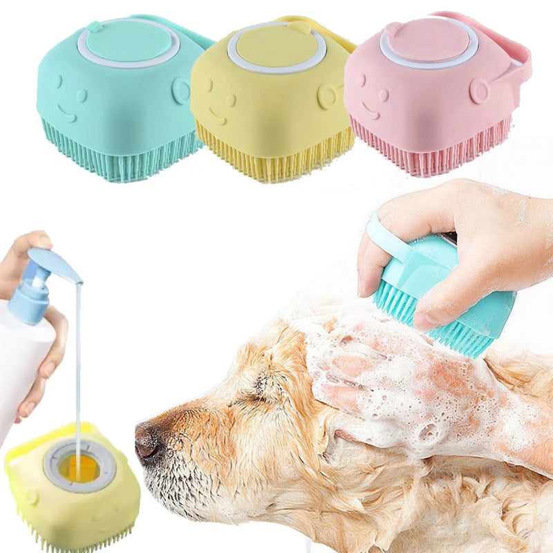 Silicone Pet Bathing Brush and Massage Glove