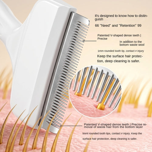 Cat Comb for Removing Loose Hair, Pet Grooming Tool for Long-Haired Cats, Undercoat Brush for Pets, Dog Hair Thinning Brush