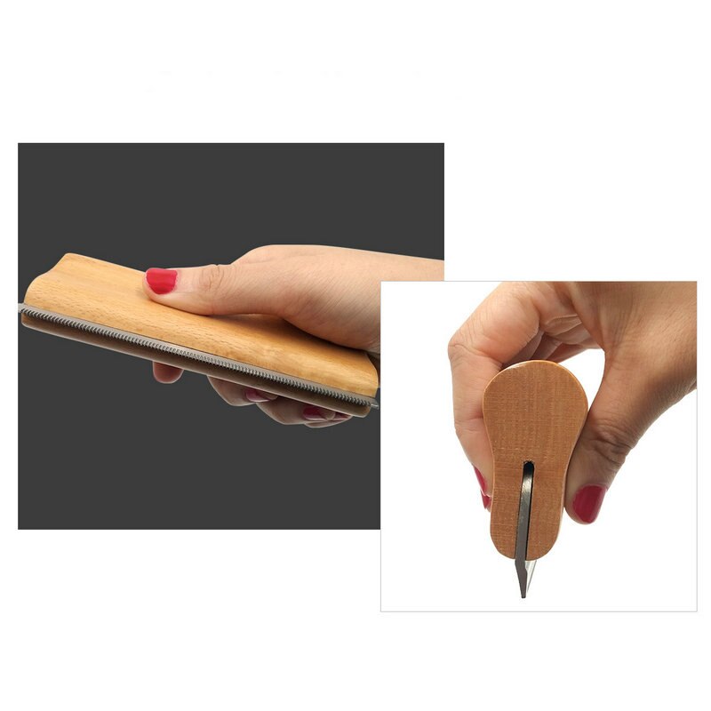 Wood Deshedding Groom Brush for Dogs, Small