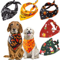 Holiday Dog Bandana Set, Polyester Triangle Scarf (5 Pack)