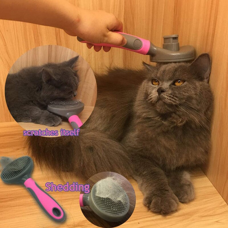 Pet Slicker Grooming Brush for Long Hair Dogs & Cats