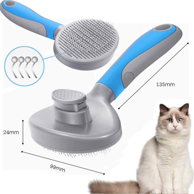 Pet Slicker Grooming Brush for Long Hair Dogs & Cats