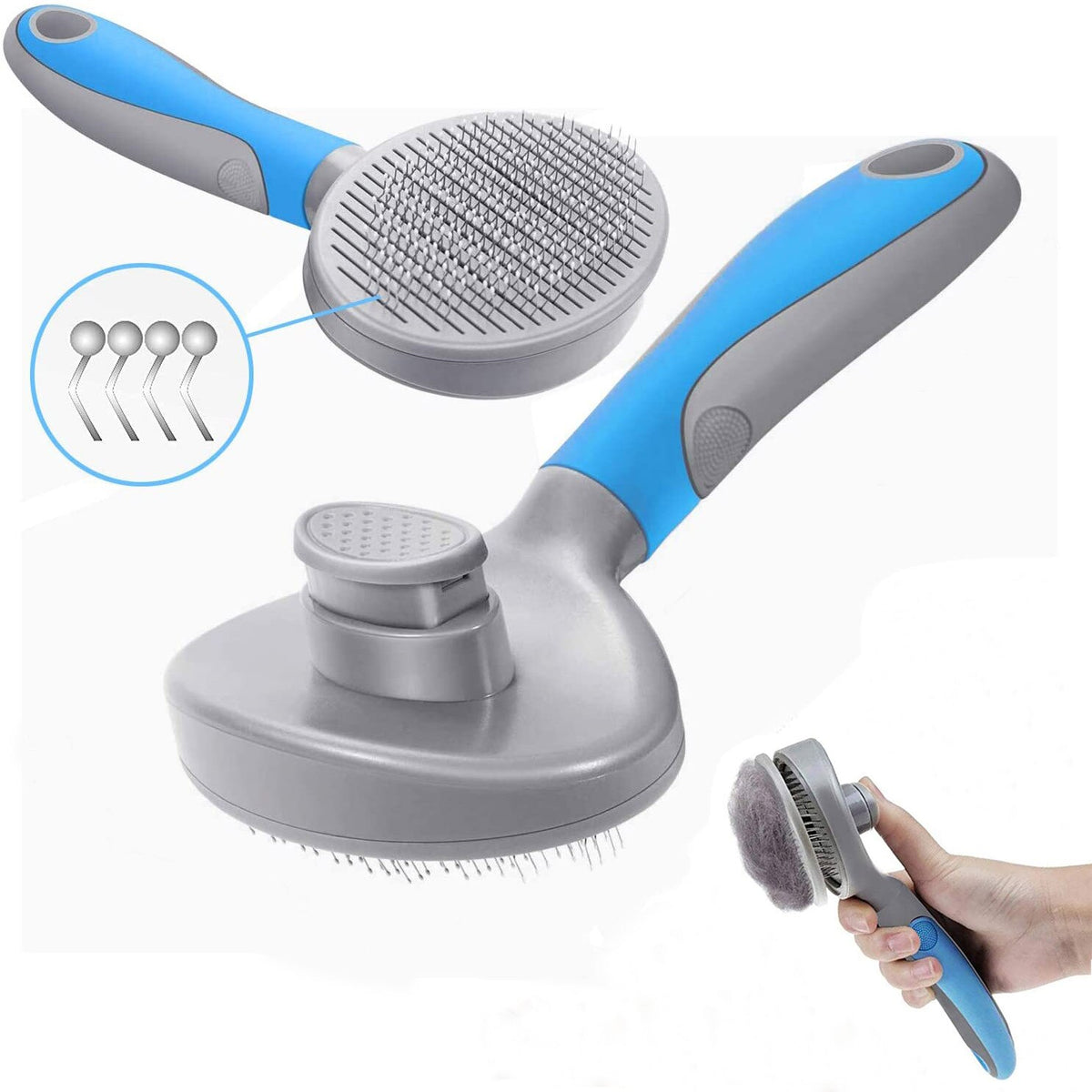 Pet Slicker Grooming Brush for Long Hair Dogs & Cats
