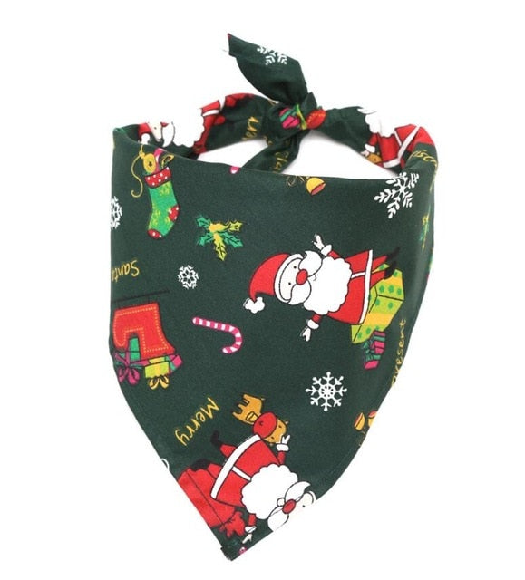 Holiday Dog Bandana Set, Polyester Triangle Scarf (5 Pack)