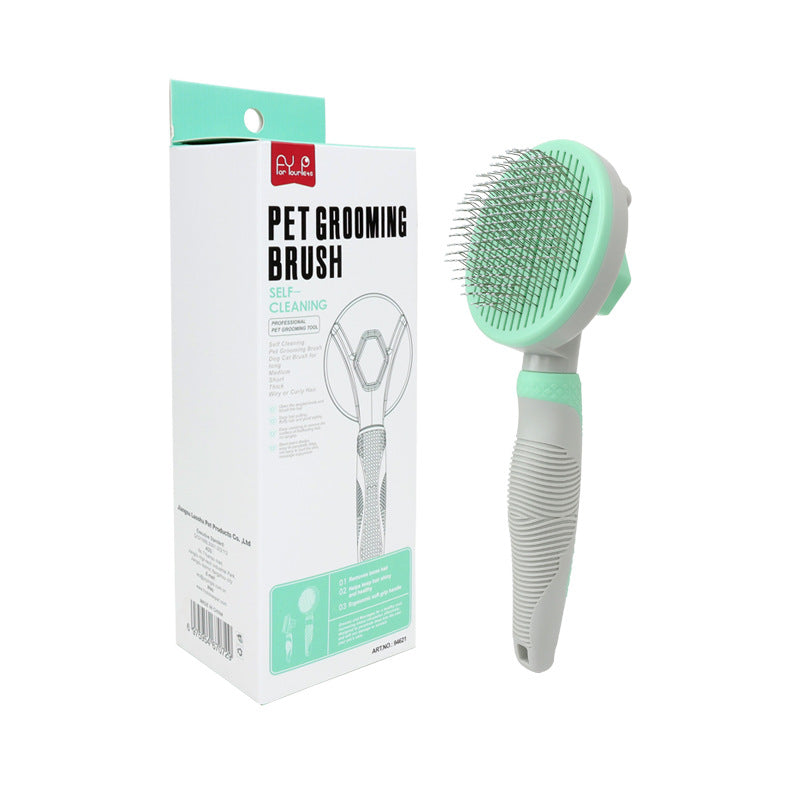 Self-Cleaning Dog & Cat Slicker Grooming Brush