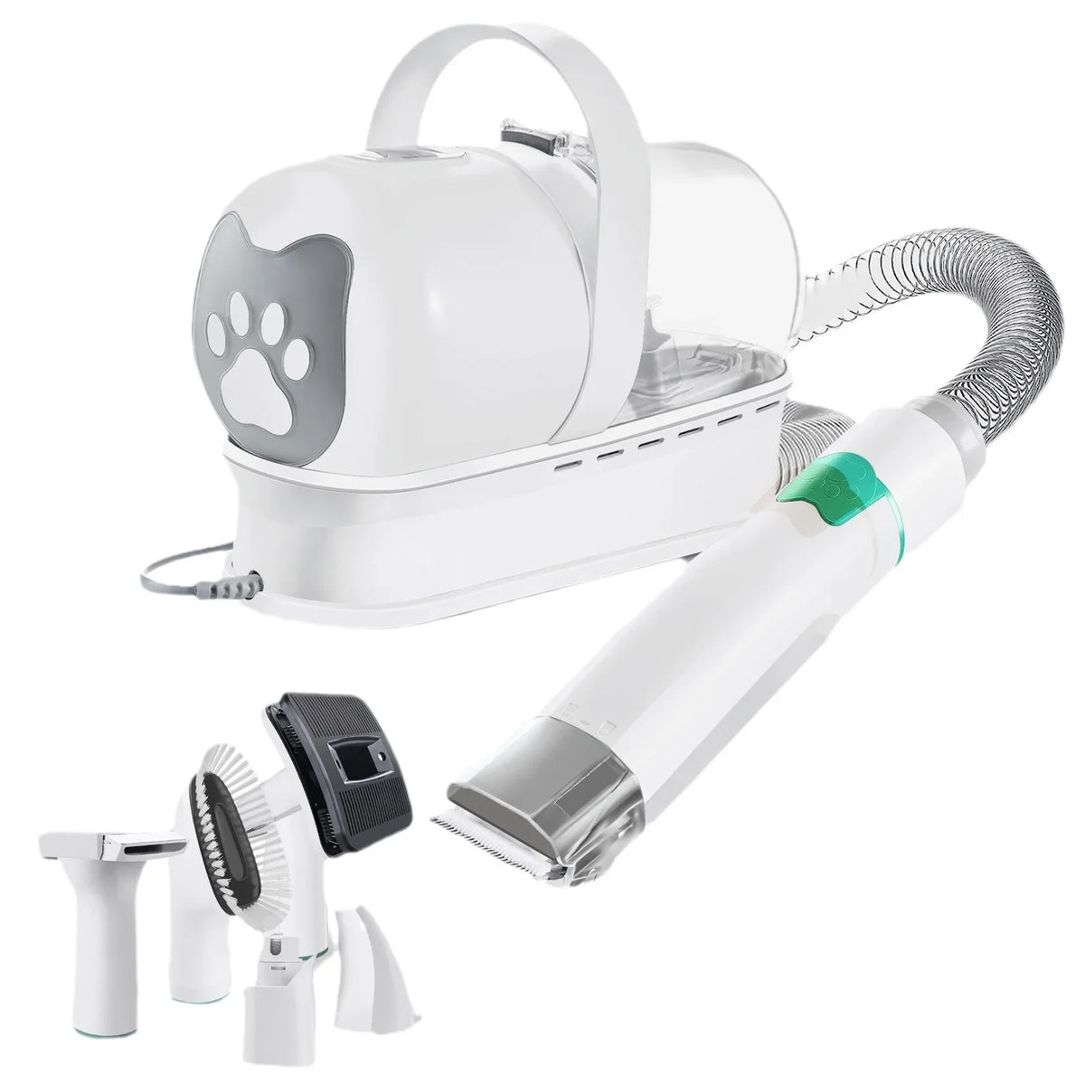 7-in-1 Pet Grooming Vacuum Kit with Clippers & Low Noise